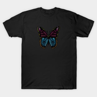 Vibrant Line work Butterfly T-Shirt